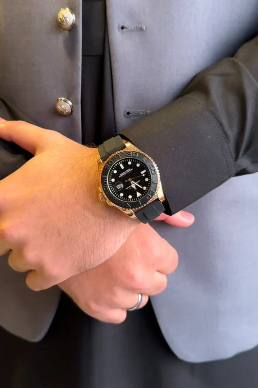 Premium Rose Gold with Black Dial | Luxury Watch